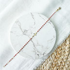 Pulsera Cruz Pipos Rojo