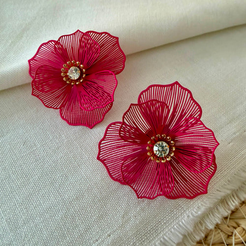 Aretes Cayena Fucsia